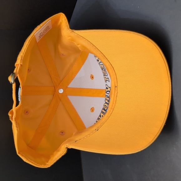 NWT,West Virginia Mountaineers Men's Yellow/White Ball Cap. - Picture 8 of 9
